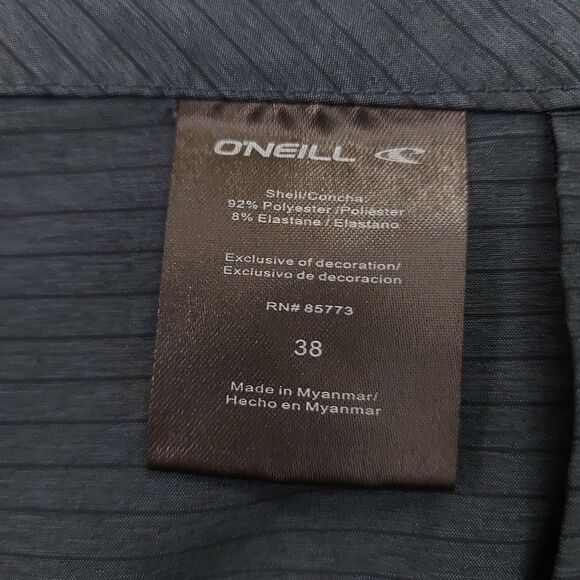 O'Neill Cargo Shorts Mens 38 Green Hybrid Stripes Lightweight Outdoor Beach - Picture 9 of 11